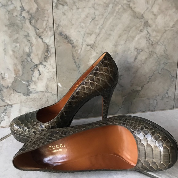 Gucci Python Platform Pumps Size 39 - Picture 3 of 7